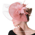 Wholesale Party/Races Sinamay Flower Fascinator Hats Headband with Feather For Ladies